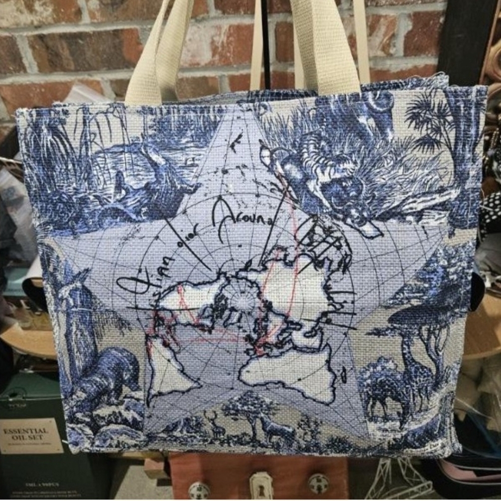 Dior Blue and Cream Tote Bag